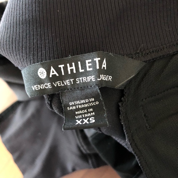 EUC Athleta Venice Velvet Stripe Jogger - Picture 3 of 5
